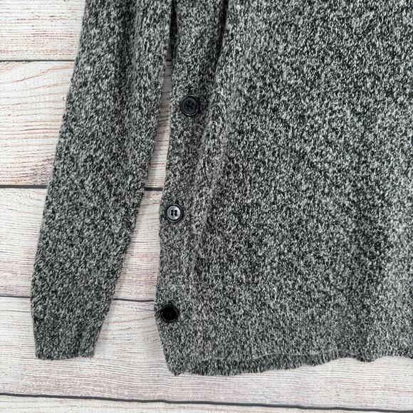 Lucky Brand Side Button Turtleneck Sweater Womens Medium Black Gray - Picture 5 of 13